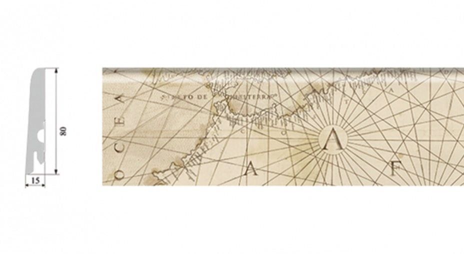 Плинтус World старинная карта фото