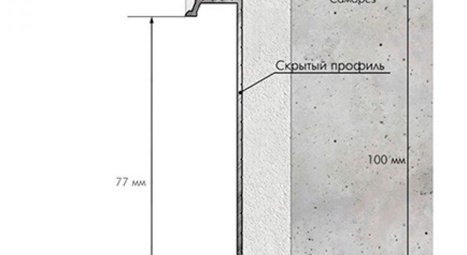 Высокий теневой плинтус Laconistiq черный фото