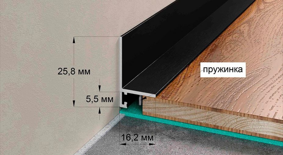 Микроплинтус micro-L белый фото