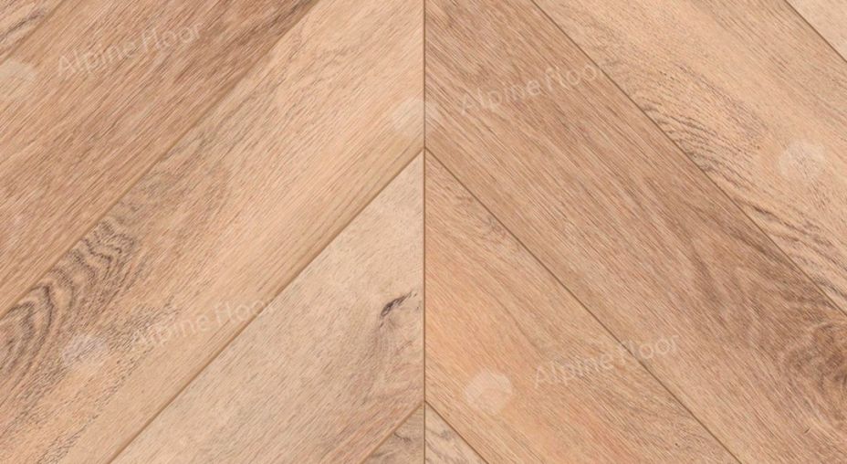 Кварцвинил елочка ECO 20-6 Дуб Синистра Chevron Alpine Floor фото