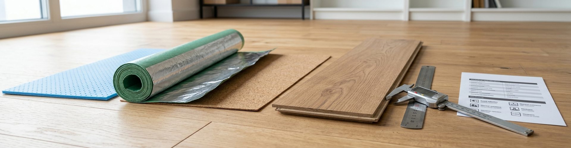 Монтаж ламината на тонкую подложку по ровной стяжке с проверкой основания правилом